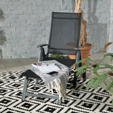 Sorrento Wheeled Sun Lounger Black from Roseland Furniture