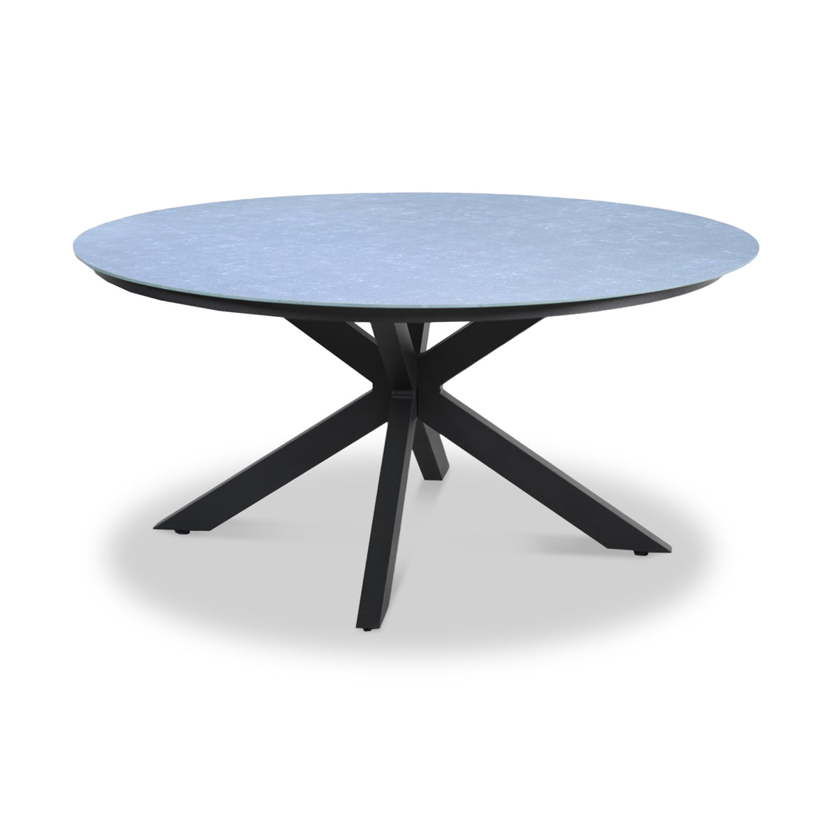 Aspen 150cm Round Grey Table w 6 Rope Chairs from Roseland Furniture