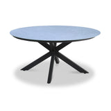 Aspen 150cm Round Grey Table w 6 Rope Chairs from Roseland Furniture