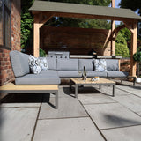 Aspen Garden Lounge Set with Teak Coffee and Side Tables from Roseland Furniture