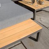 Aspen Garden Lounge Set with Teak Coffee and Side Tables from Roseland Furniture