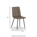 Alis Light Taupe Faux Leather Dining Chair (Dimensions) from Roseland Furniture