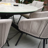 Bali 150cm Round Table w 6 Bali Rope Chairs from Roseland Furniture