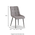 Bethan Grey Dining Chair (Dimensions) by Roseland Furniture