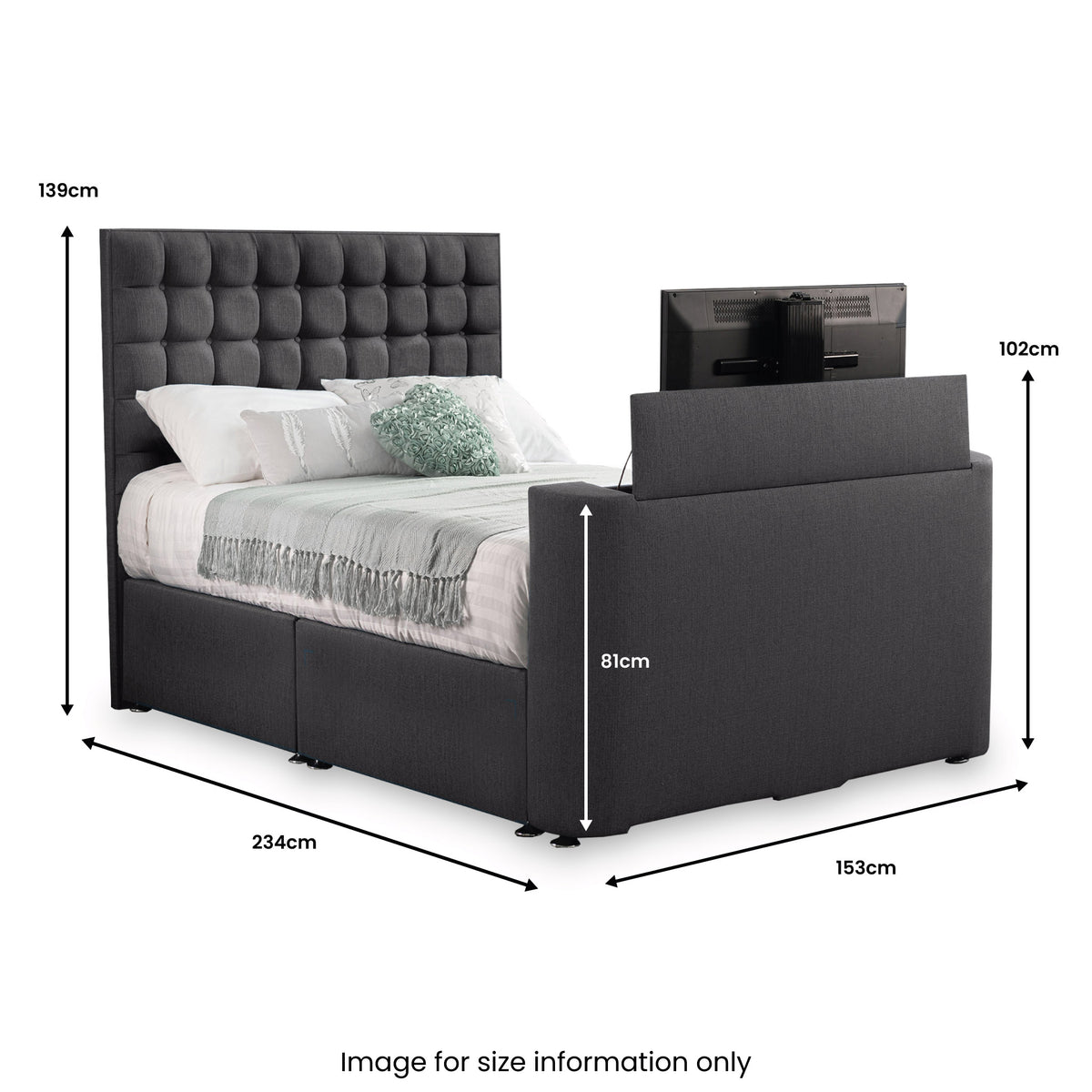 Bridgeford Velvet TV Bed from Roseland Furniture