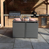 Cannes Grey Rattan 10 Seater Cube Sining Set from Roseland Furniture
