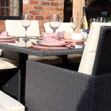 Cannes Grey Rattan 10 Seater Cube Sining Set from Roseland Furniture