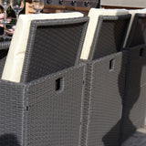 Cannes Grey Rattan 10 Seater Cube Sining Set from Roseland Furniture