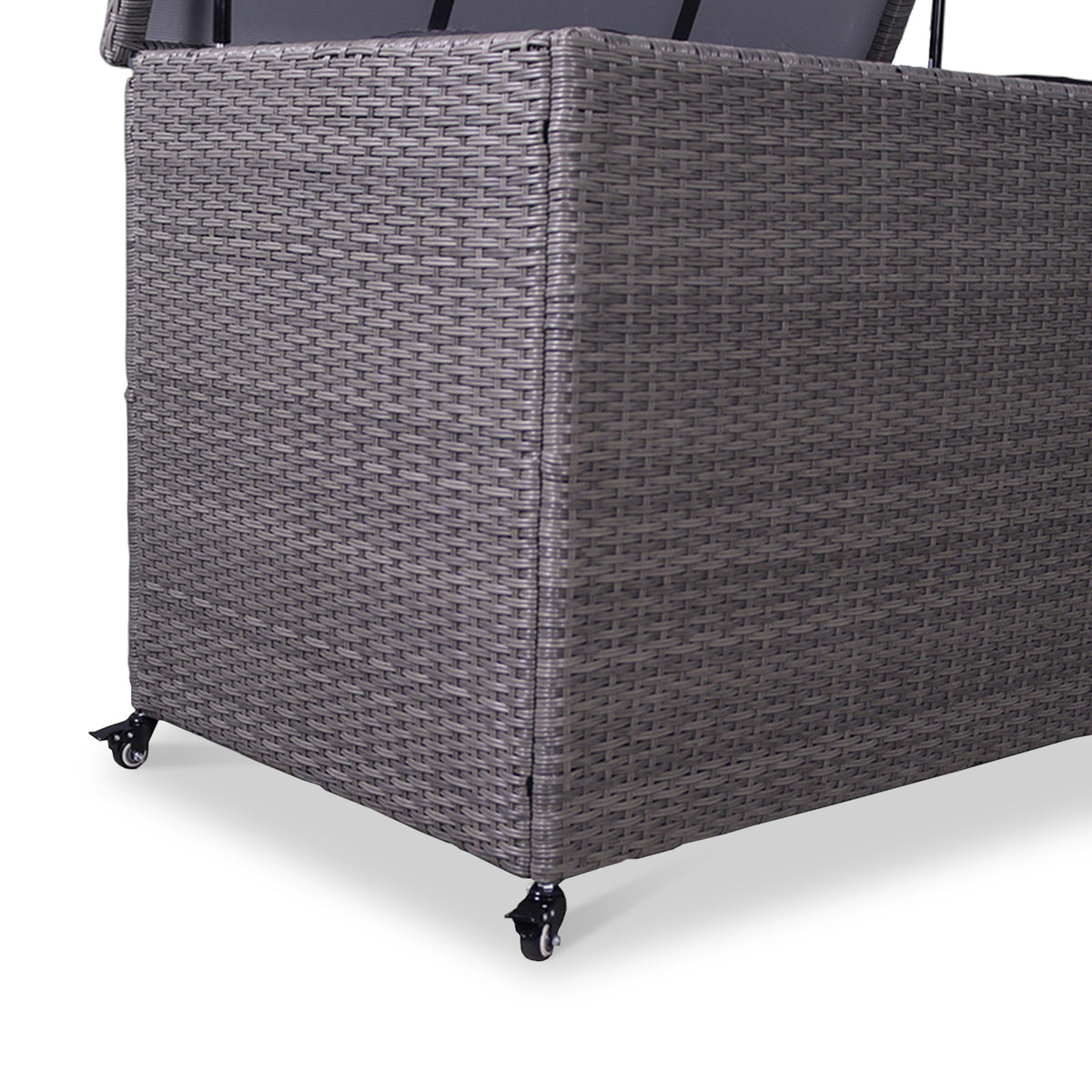 Charcoal Weave KD Cushion Storage Box 645L from Roseland Furniture