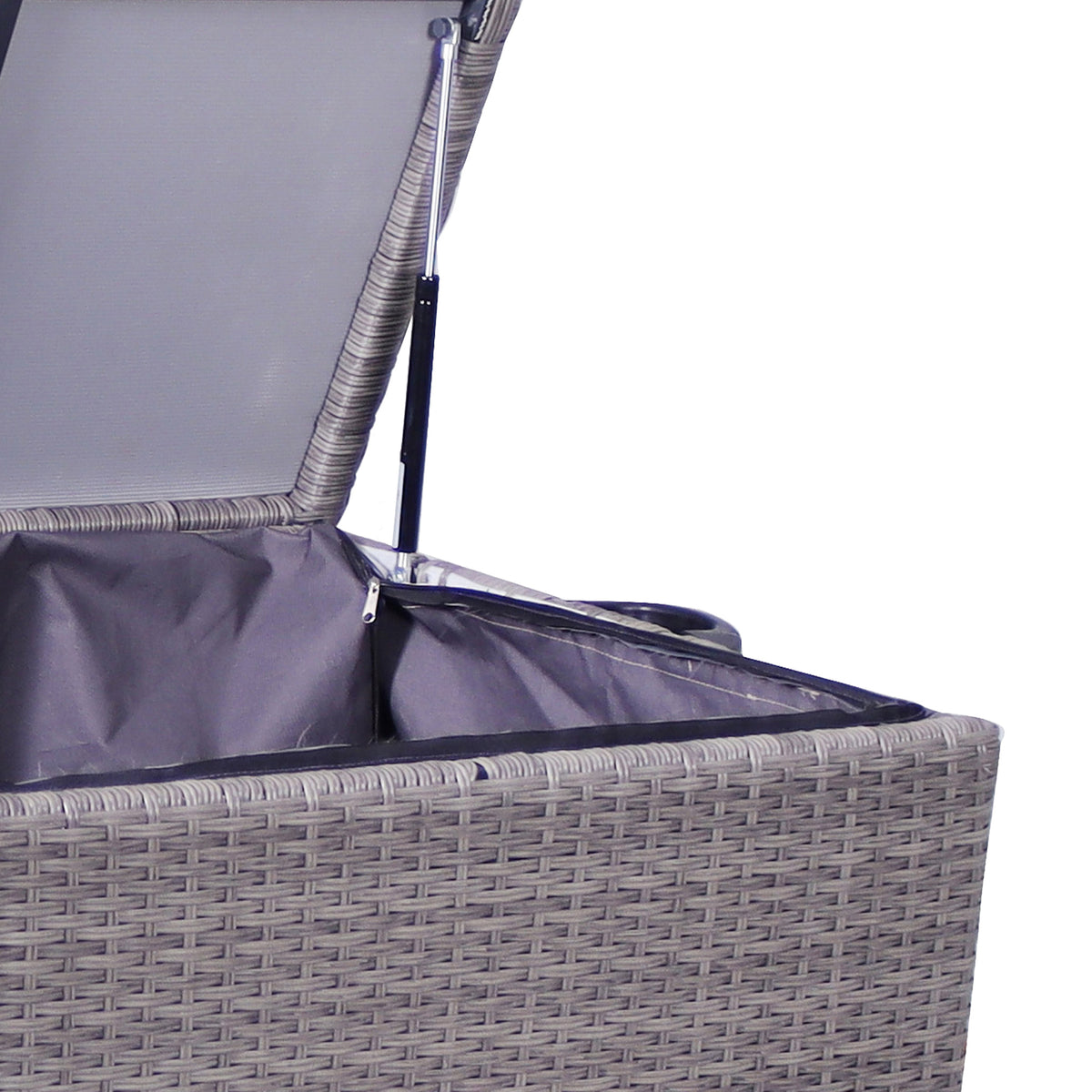 Charcoal Weave KD Cushion Storage Box 645L from Roseland Furniture