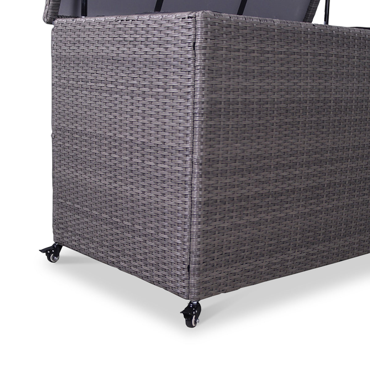 Charcoal Weave KD Cushion Storage Box 645L from Roseland Furniture