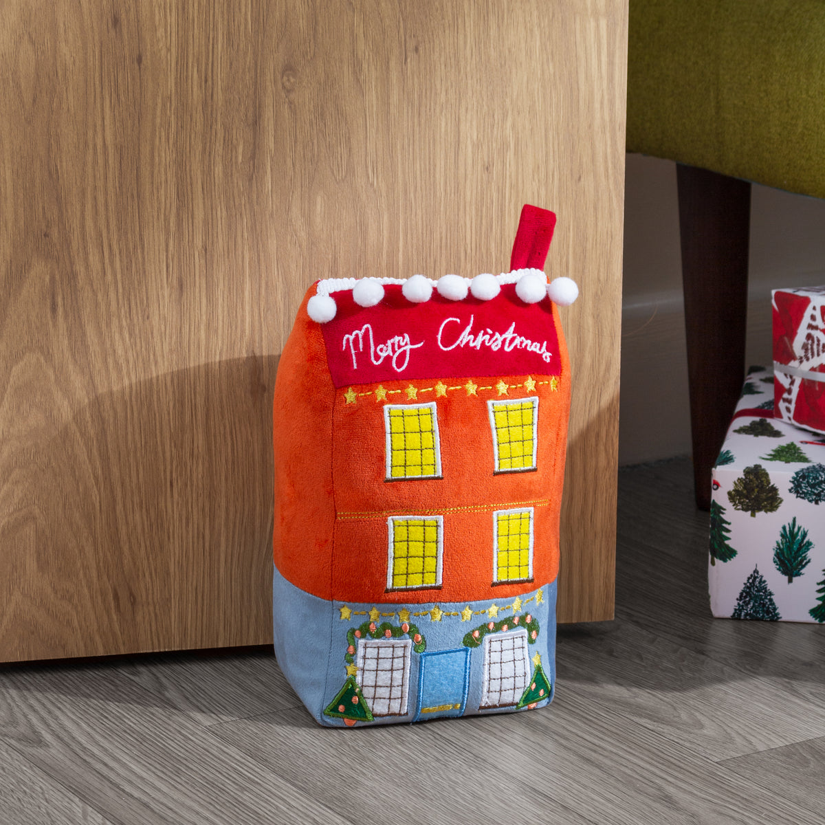 Christmas Spirit House Doorstop by Roseland Furniture
