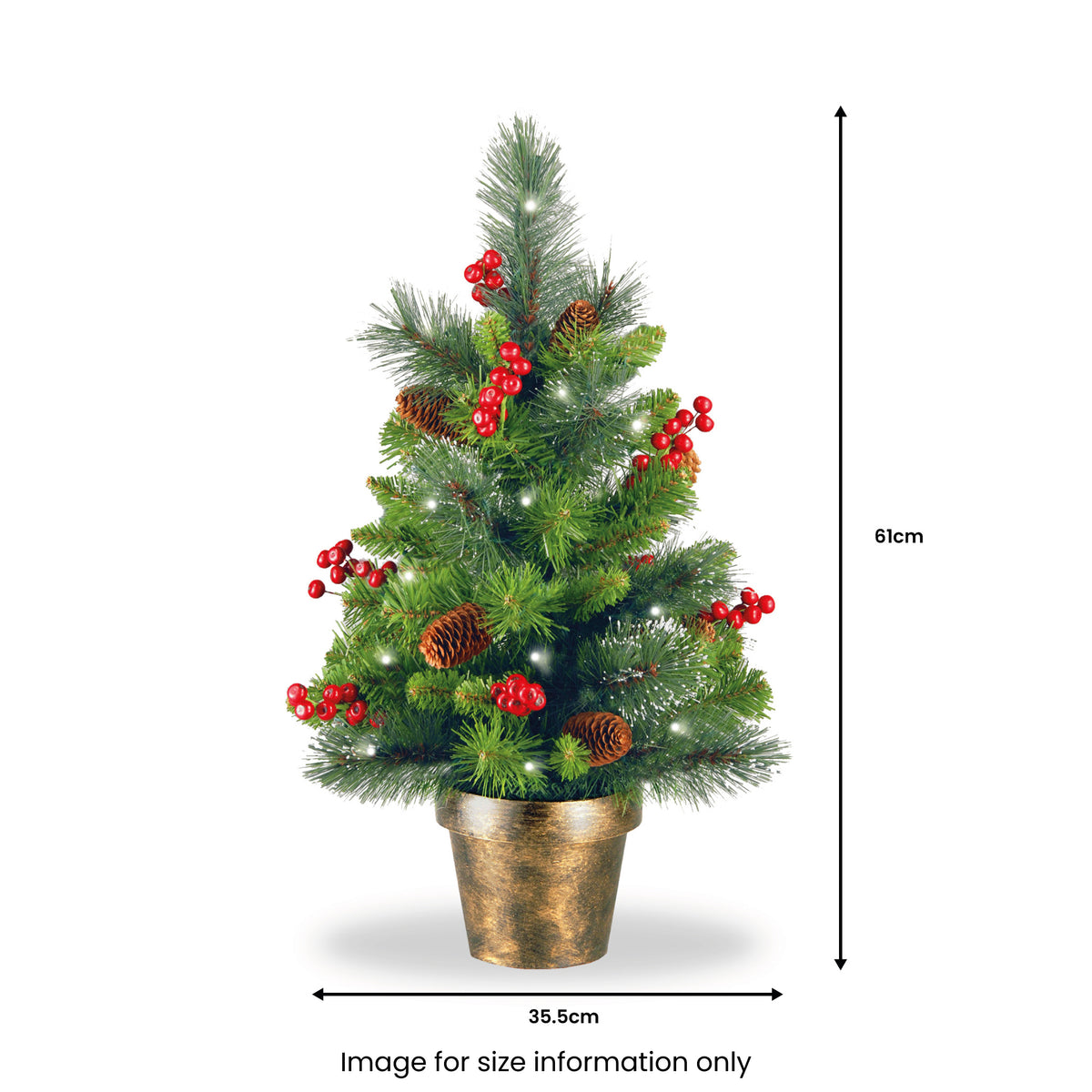 Crestwood Spruce Warm White LED 2ft Tree from Roseland