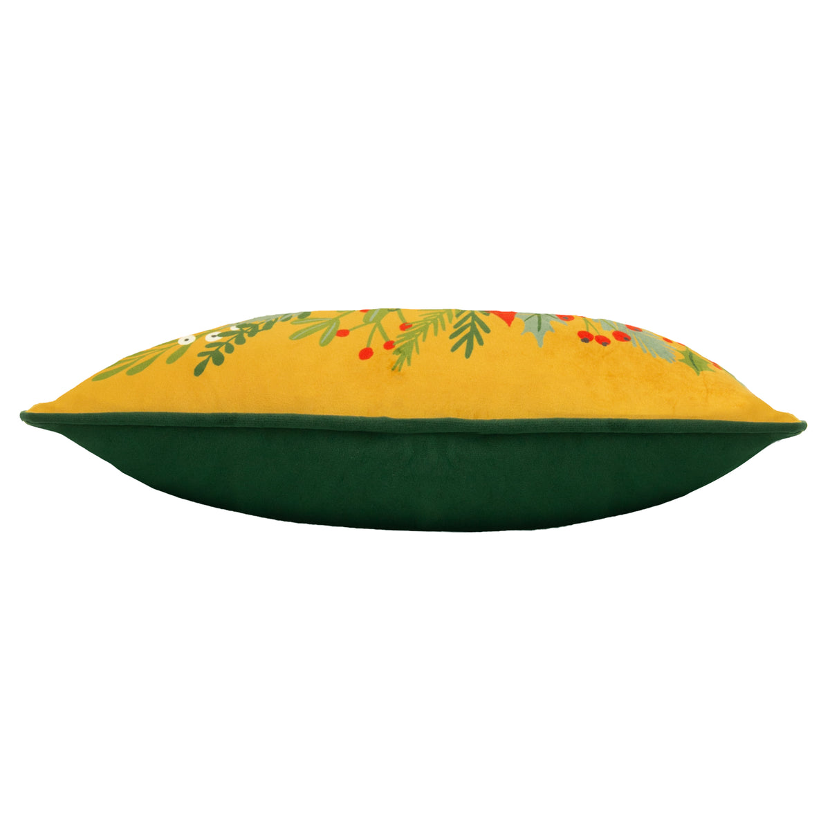 Deck the Halls Baubles 50cm Pine Green Bolster Cushion by Roseland Furniture