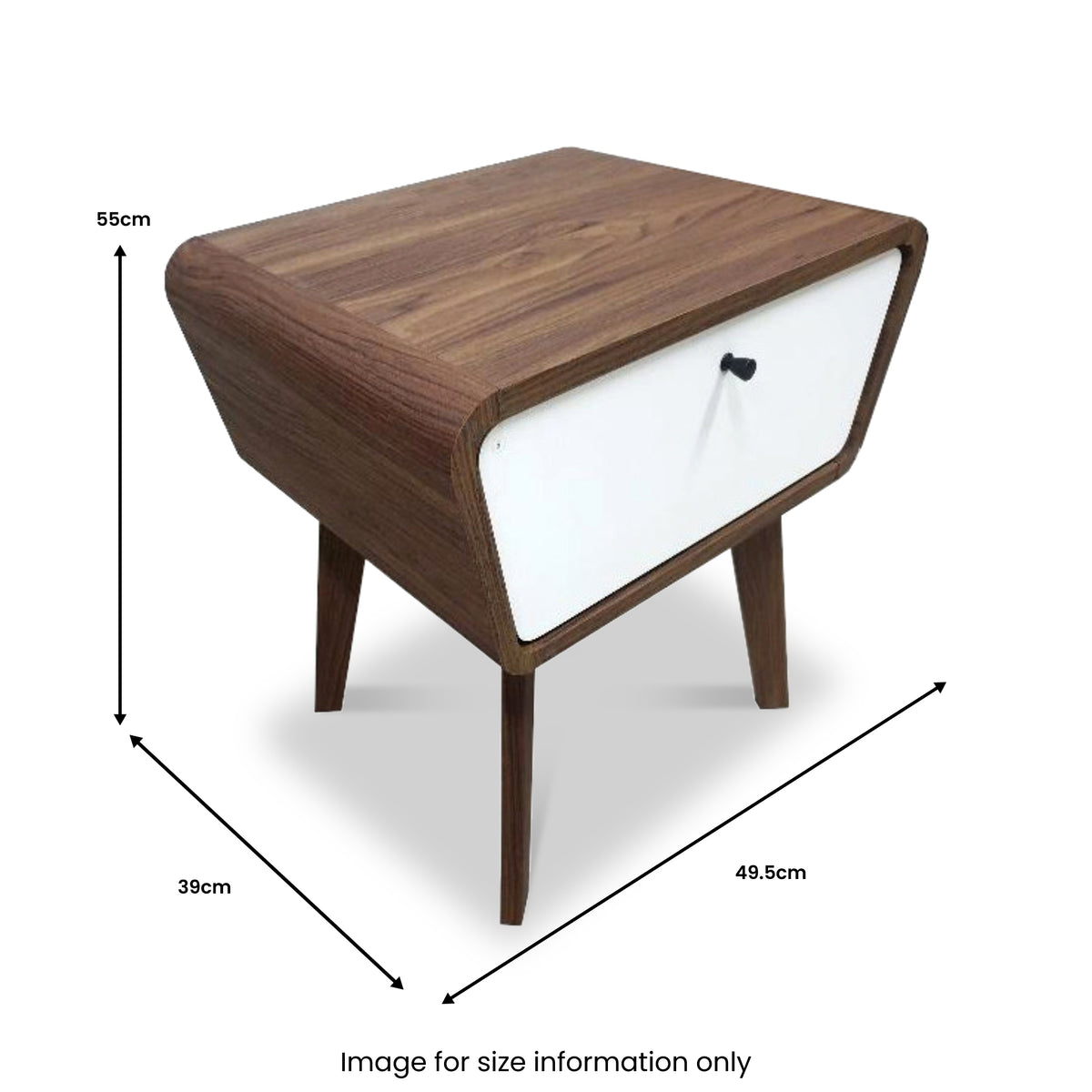 Dillon Side Table with Storage dimensions