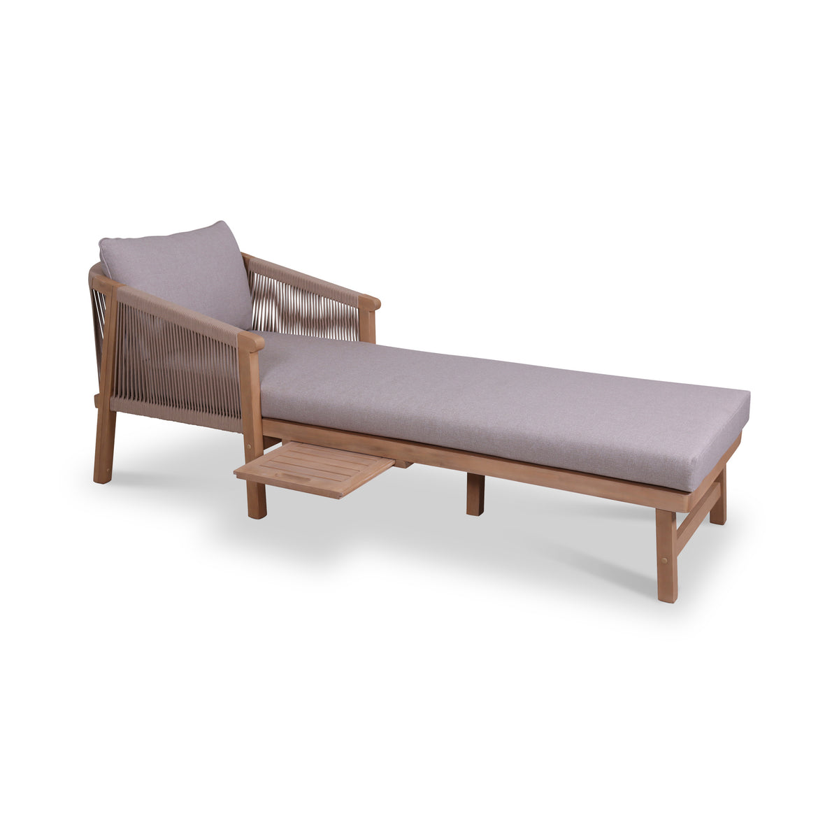 Roma FSC Sunlounger with Pullout Table from Roseland Furniture