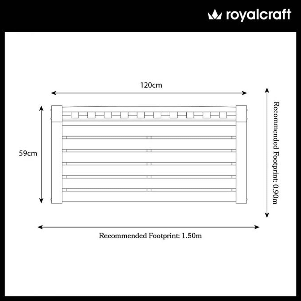 Turnbury FSC Acacia 2 Seater Garden Bench from Roseland Furniture
