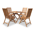 Brooklyn FSC Folding Set with 4 Manhattan Recliner Chairs from Roseland Furniture