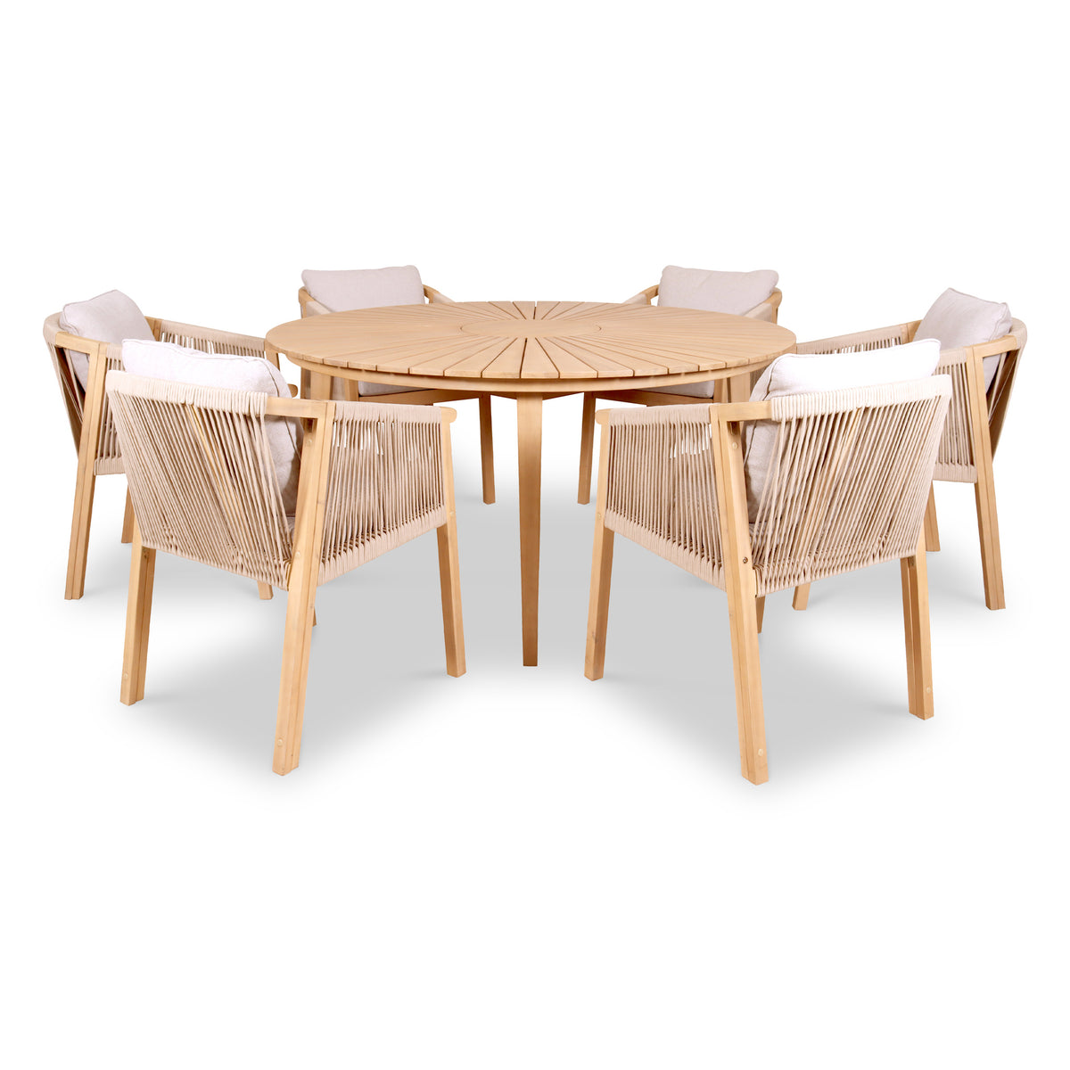 Roma FSC 150cm Table 6 Roma Deluxe Chairs from Roseland Furniture