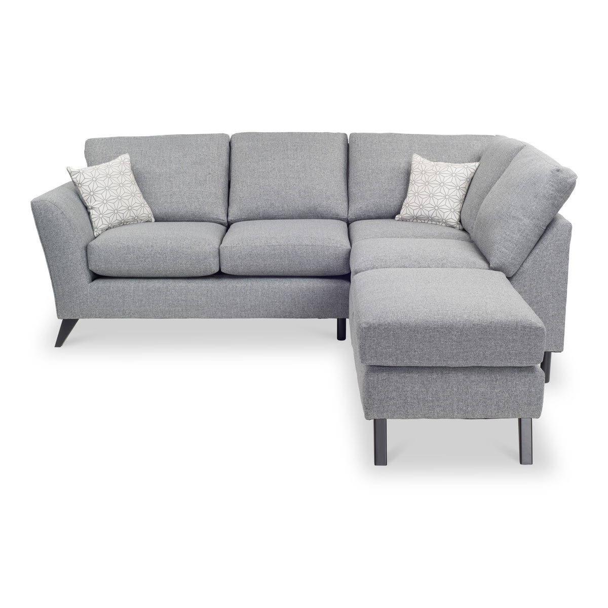 Geo Corner Sofa in Silver by Roseland Furniture