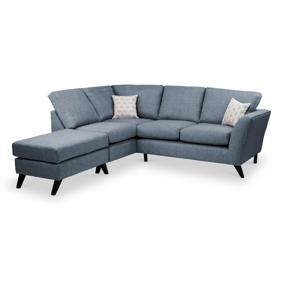 Geo Corner Sofa in Denim by Roseland Furniture