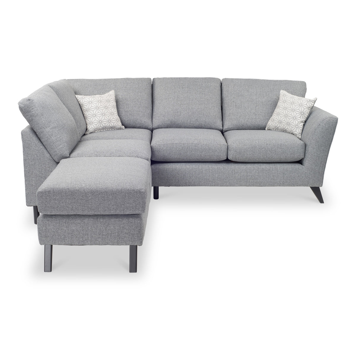 Geo Corner Sofa in Silver by Roseland Furniture