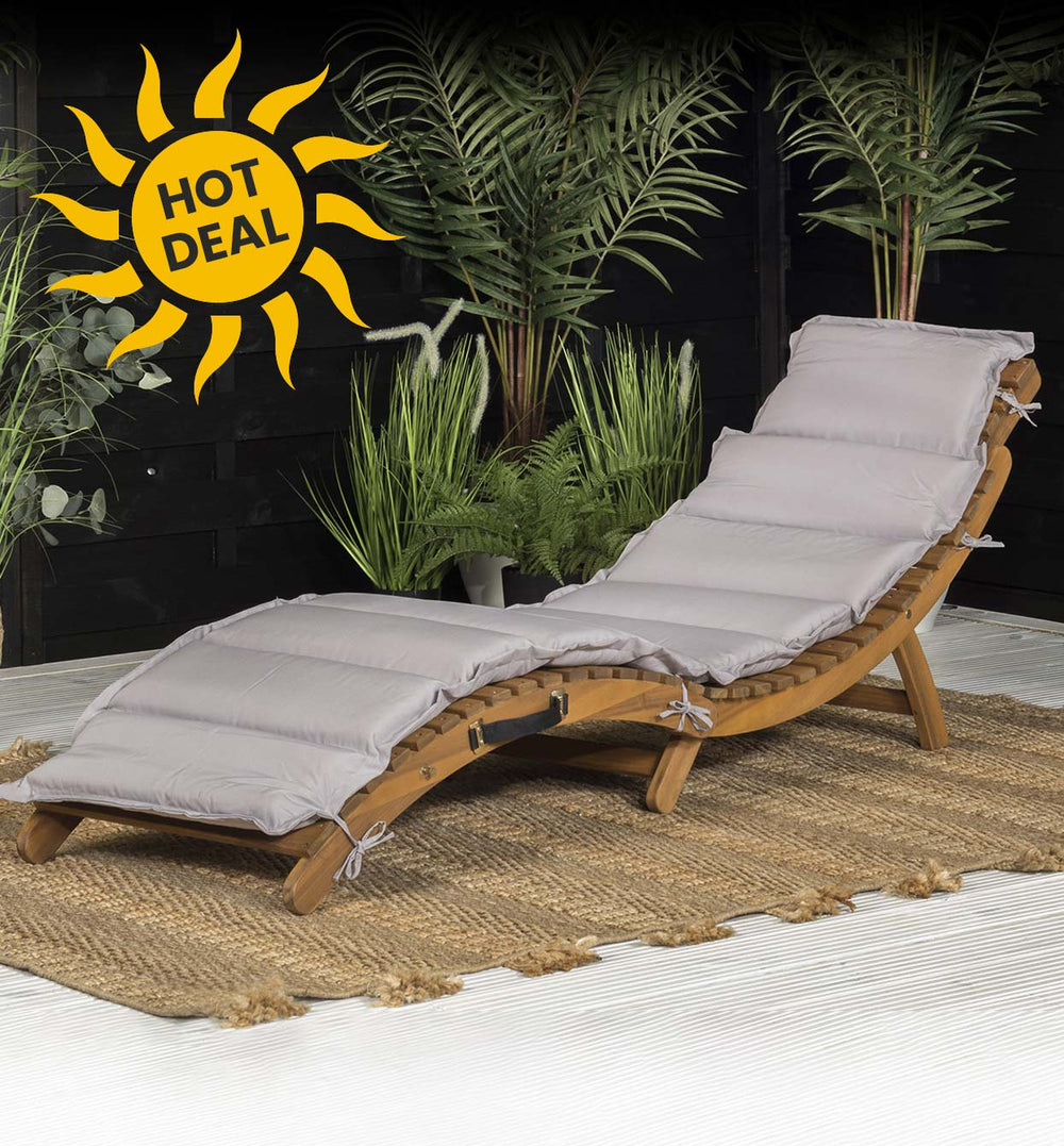 Wave Acacia Foldable Sun Lounger Hot Deal