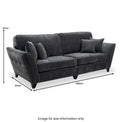 Harris 4 Seater Sofa in Charcoal Size Guide by Roseland Furniture