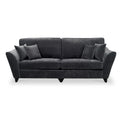 Harris 4 Seater Sofa in Charcoal by Roseland Furniture