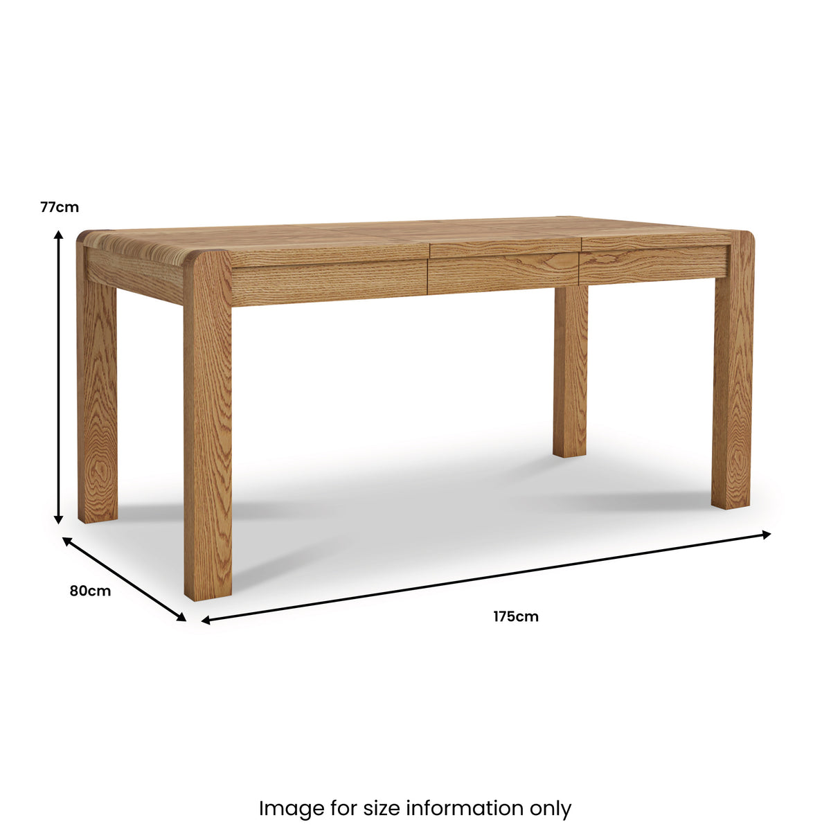 Harvey Oak Compact Extending Dining Table by Roseland Furniture