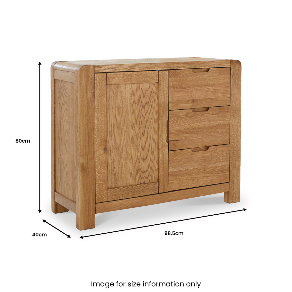 Harvey Oak Small Sideboard by Roseland Furniture