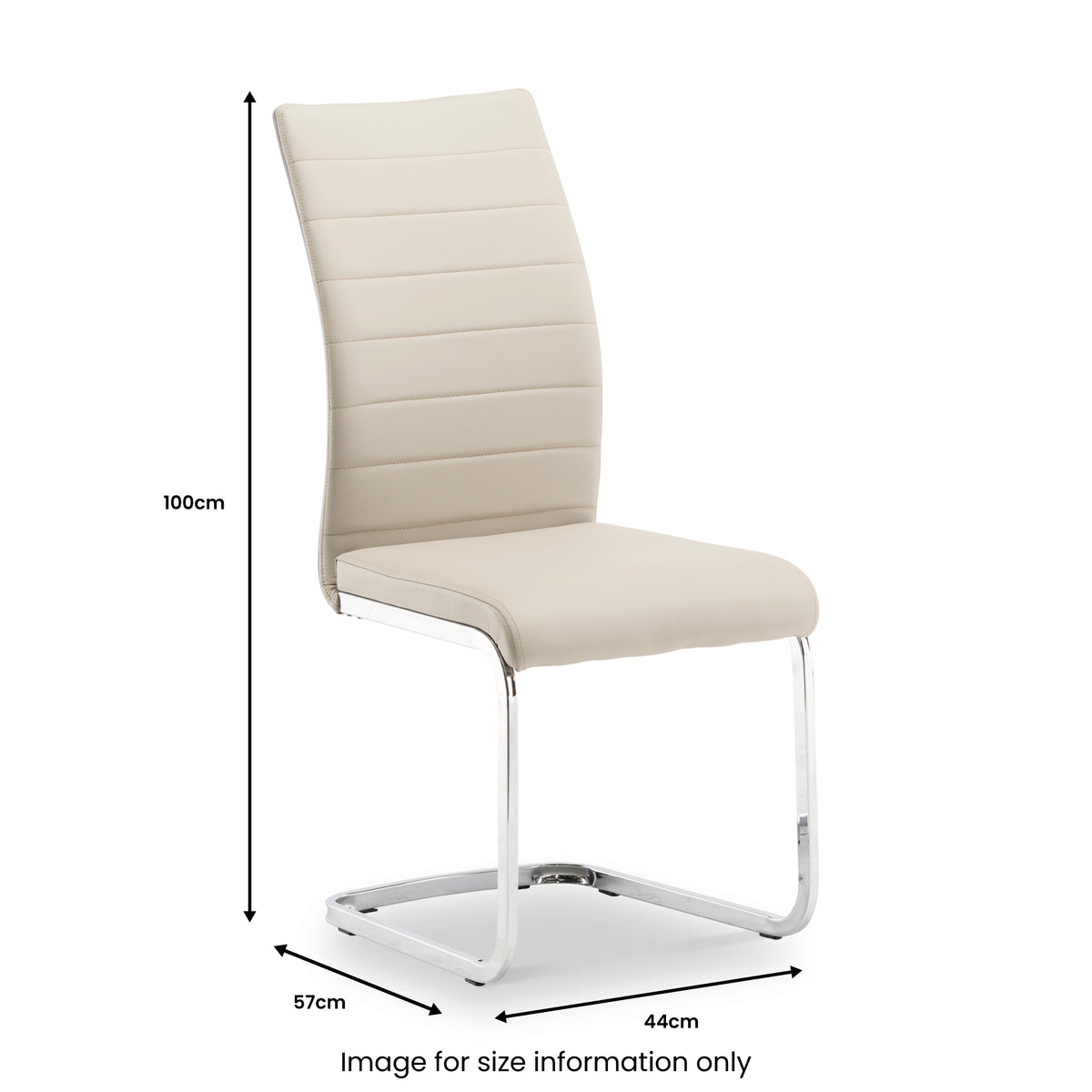 Joss Taupe Back Faux Leather Dining Chair by Roseland Furniture