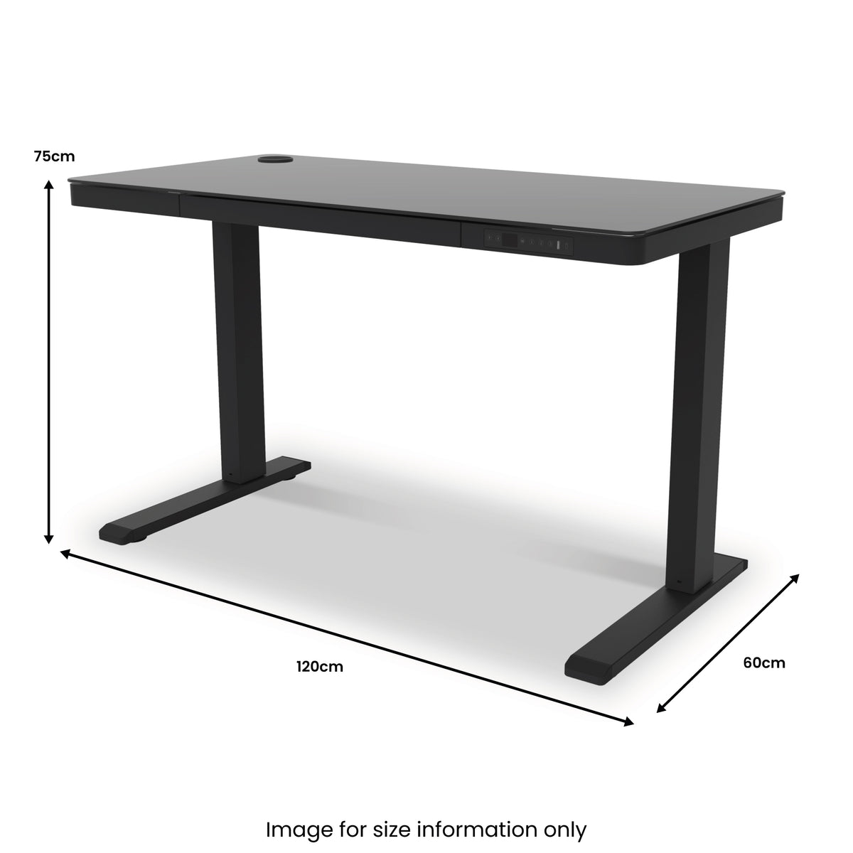 Koble Juno 4.0 Adjustable Smart Desk with Wireless Charging dimensions