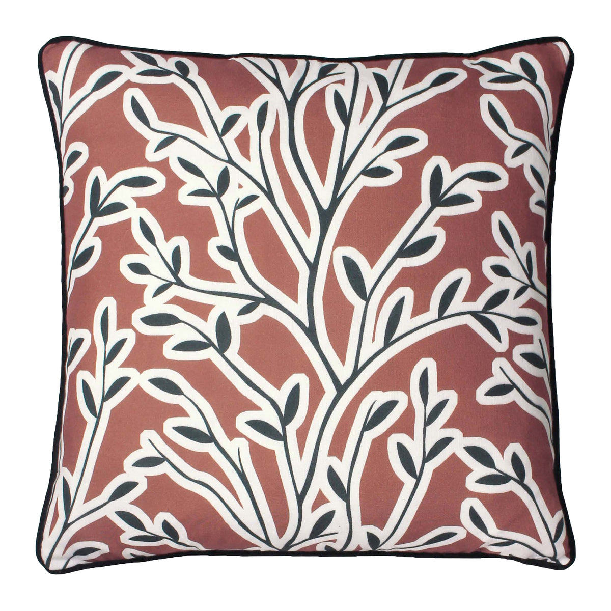 Annika 50cm Floral Leaf Polyester Cushion