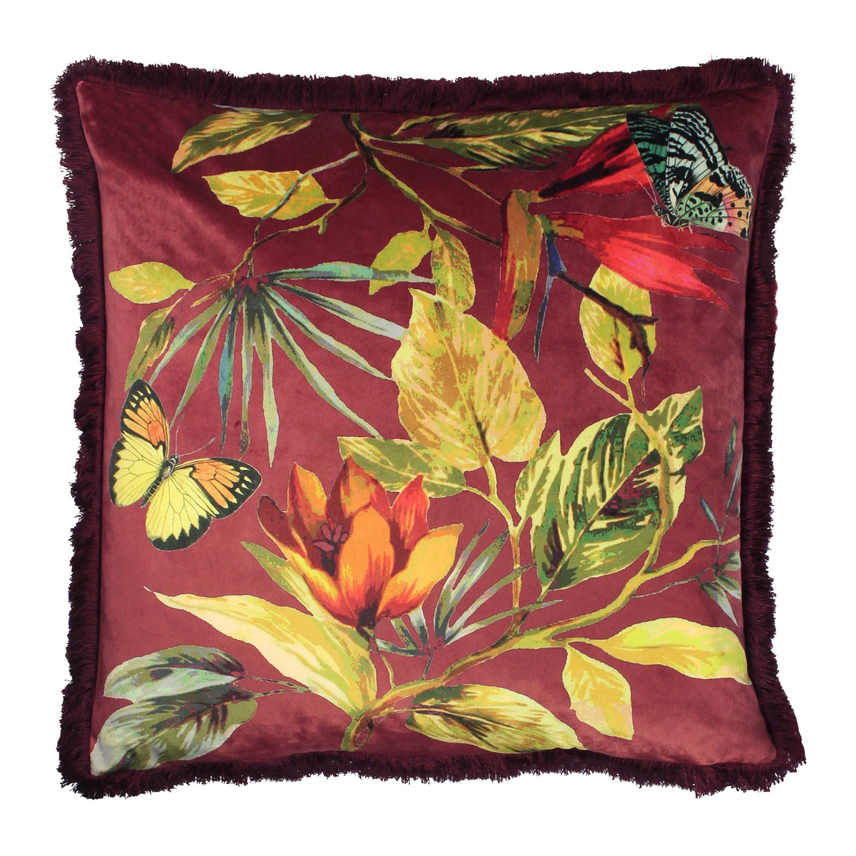 Cahala 50cm Tropical Fringed Cushion
