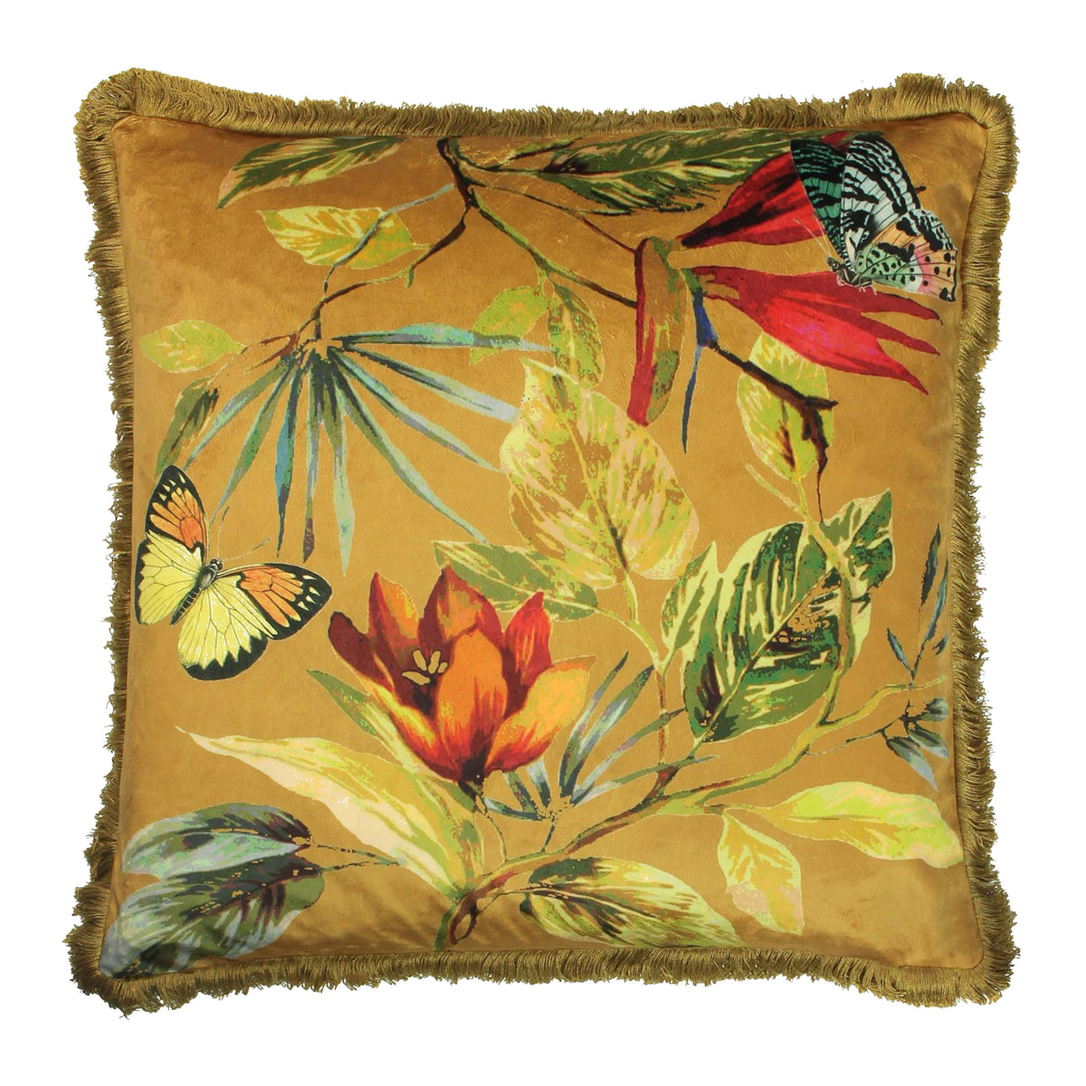 Cahala 50cm Tropical Fringed Cushion