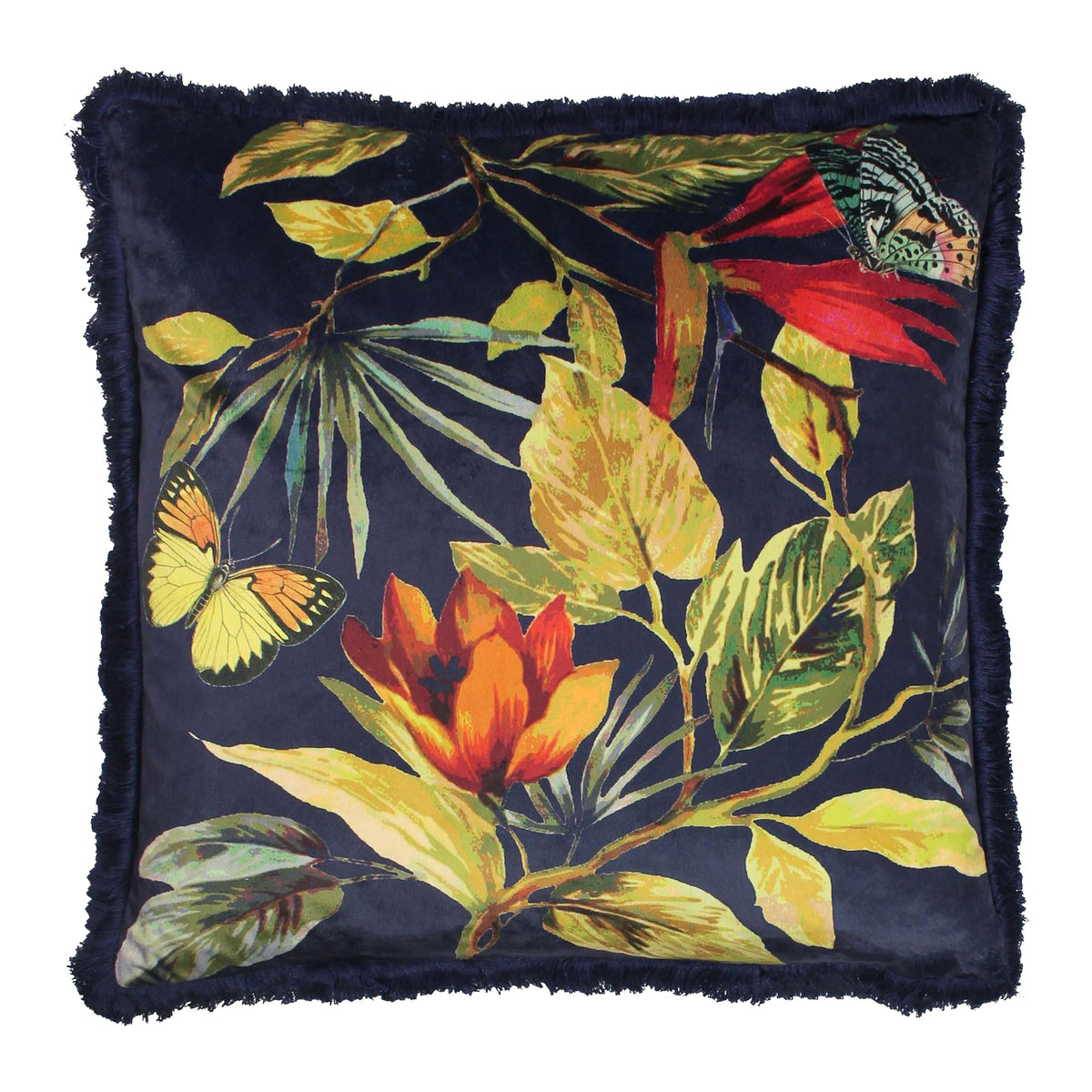 Cahala 50cm Tropical Fringed Cushion