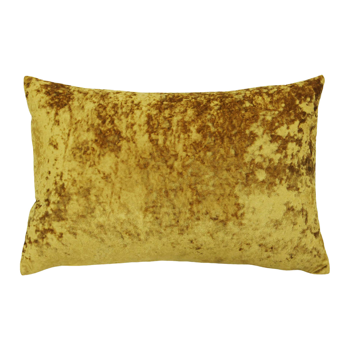 Verona 60cm Crushed Velvet Look Bolster Cushion ochre