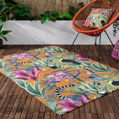 Kali Animals 43cm Orange Outdoor Polyester Cushion