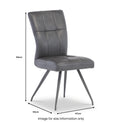 Kourt Grey Faux Leather Dining Chair by Roseland Furniture