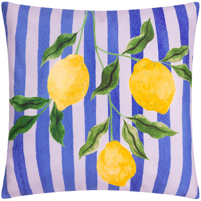 Lemons 43cm Blue Outdoor Polyester Cushion
