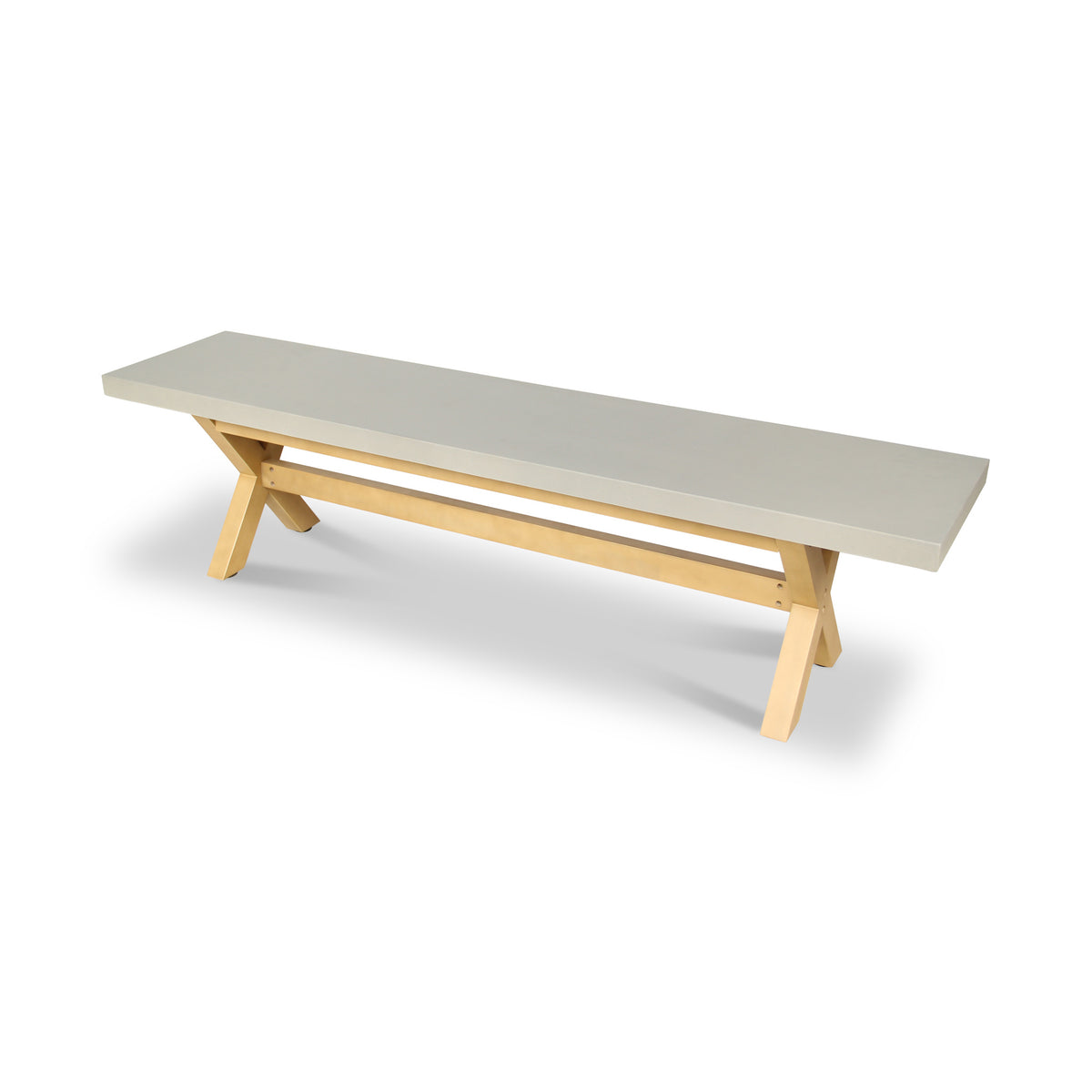 Luna Rectangular Concrete Bench Set from Roseland Furniture