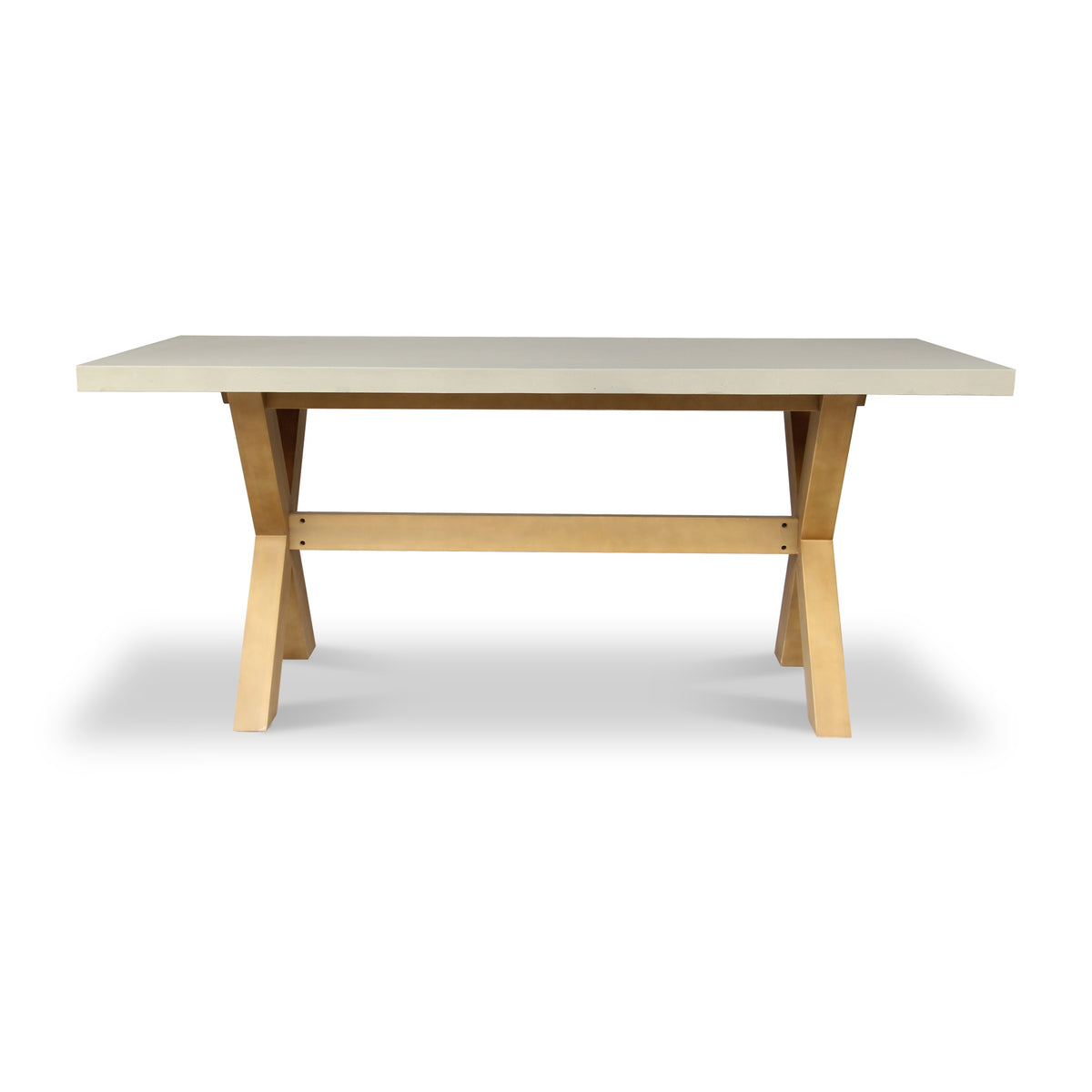 Luna 180x90cm Rectangular Concrete Table and Bench Set from Roseland Furniture