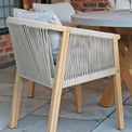 Luna Ellipse Concrete Set with 6 Chairs from Roseland Furniture