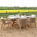 Luna 180x90cm Rectangular Table with 6 Roma Dining Chairs from Roseland Furniture