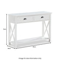 Leighton 2 Drawer Console Table dimensions