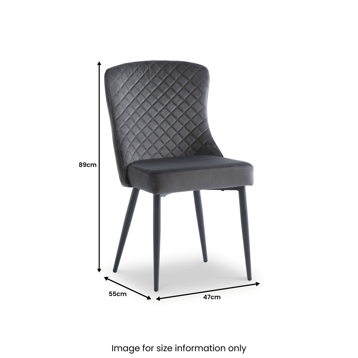 Lloyd Graphite Velvet Dining Chair From Roseland Furniture