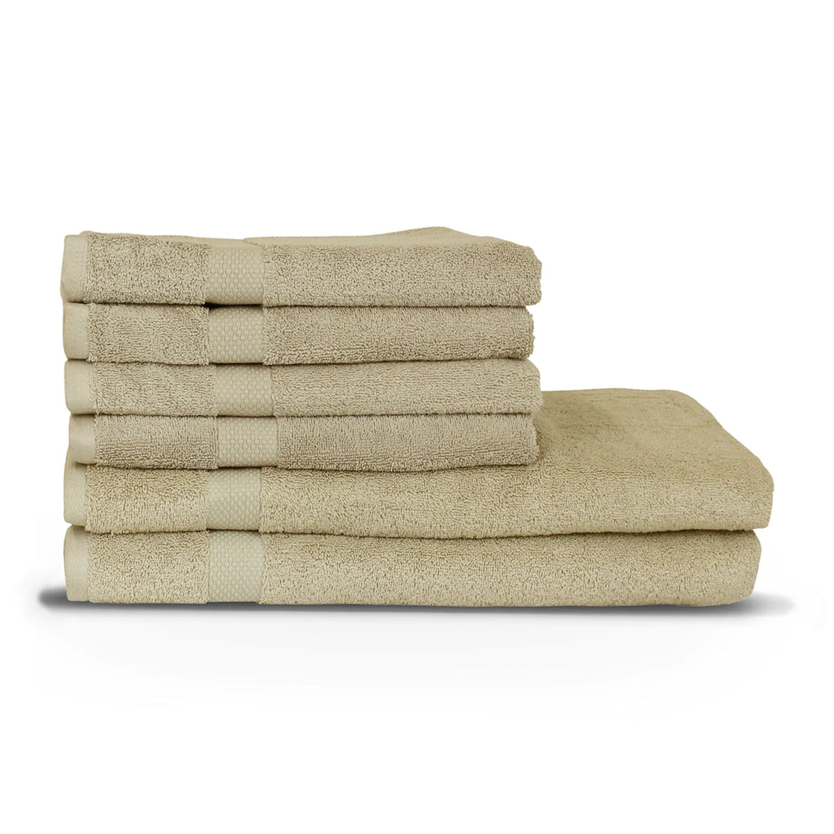 Loft 6pc Oatmeal Cotton Hand / Bath Towel Set