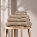 Loft 6pc Oatmeal Cotton Hand / Bath Sheet Towel Set