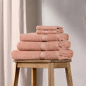 Loft 6pc Pink Cotton Hand / Bath Towel Set
